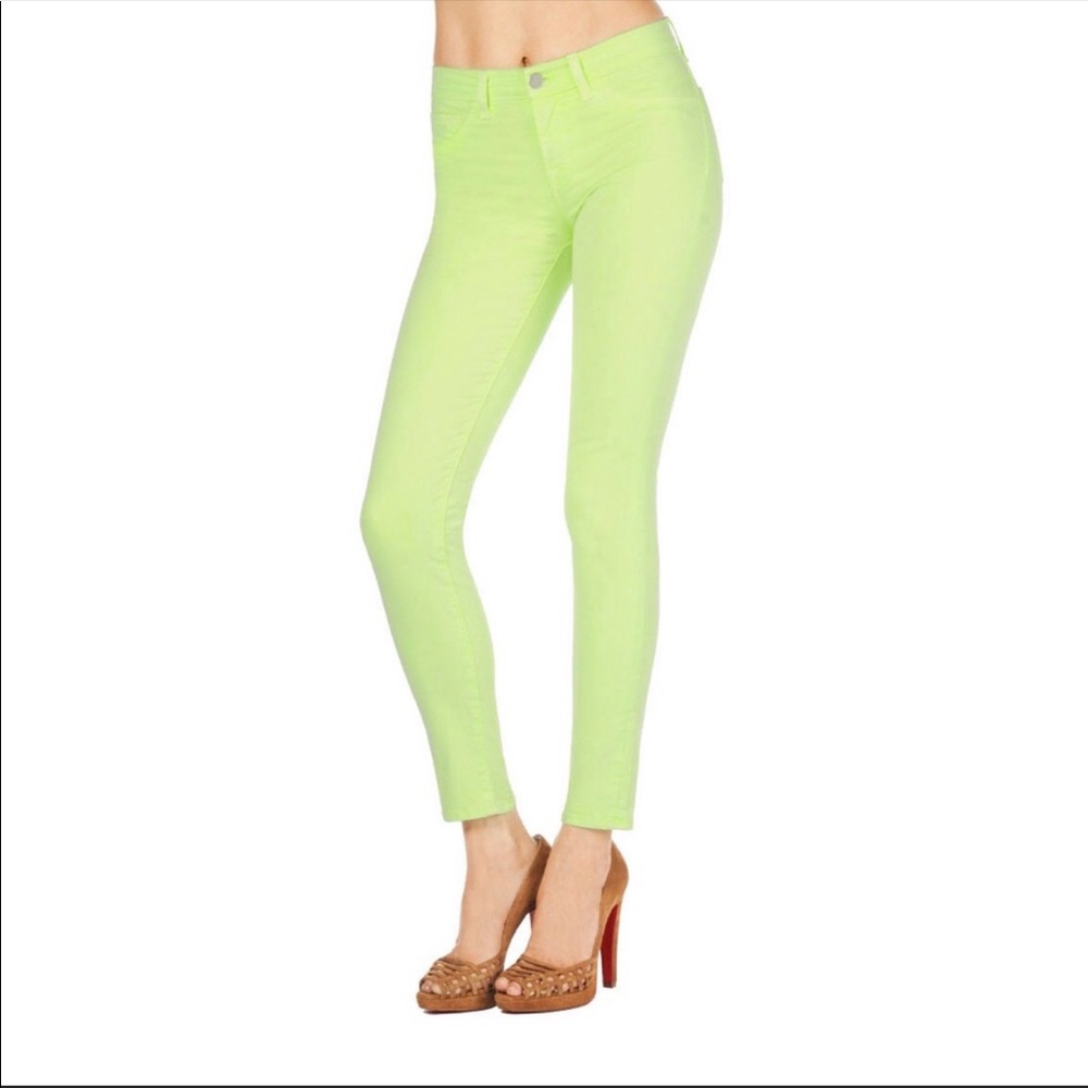 J brand: neon twill mid rise pants